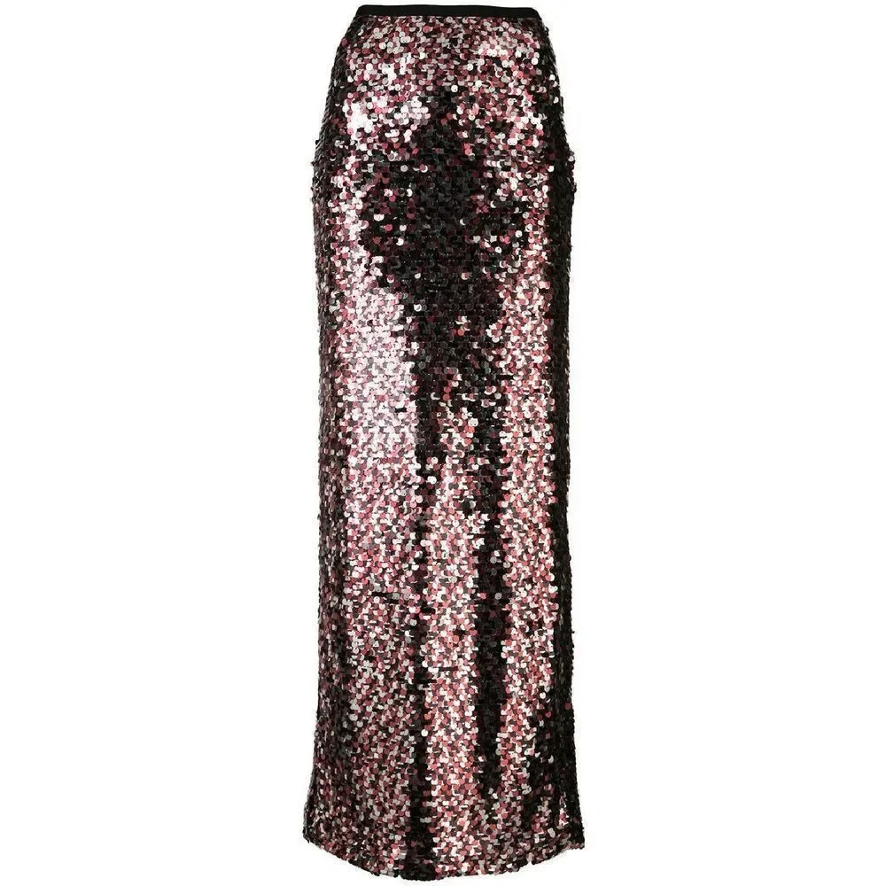 McQ Alexander McQueen Sequin Slit Maxi Tube Skirt ❤️